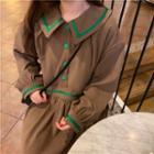 Two-tone A-line Shirt Dress
