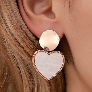 Shell Heart Dangle Earring