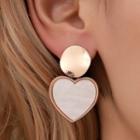 Shell Heart Dangle Earring