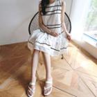 Sleeveless Tape-trim A-line Dress