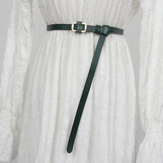 Faux Gemstone Slim Belt