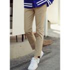 Asymmetric-hem Slim-fit Pants