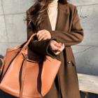 Double-button Long Chesterfield Coat