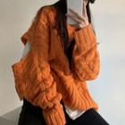 Cable Knit Sweater Orange - One Size