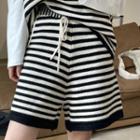 Striped Knit Wide Leg Shorts