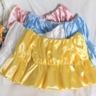 Off-shoulder Satin Peplum Top In 5 Colors
