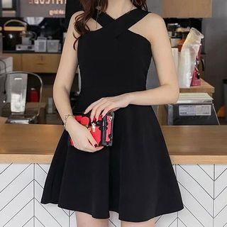 Crisscross A-line Mini Dress