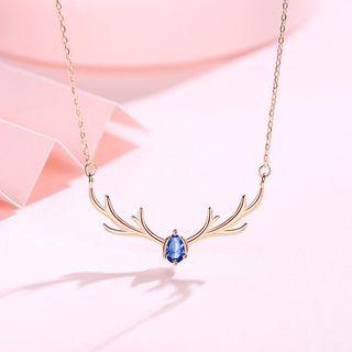 Rhinestone Antler Necklace