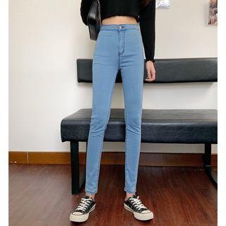 Plain Denim Skinny Jeans