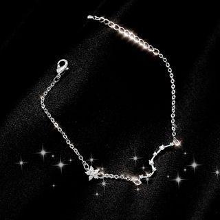 Rhinestone Star Necklace Bracelet - One Size