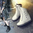 Star Stud Lace-up Short Boots