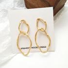Asymmetric Hoop Dangle Earring 1 Pair - Stud Earrings - Gold - One Size