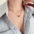 Bead Necklace 1pc - A - Gold - One Size