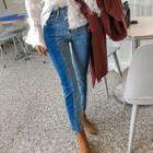 Tow-tone Straight-cut Jeans