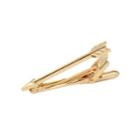 Simple And Elegant Plated Gold Arrow Tie Clip Golden - One Size