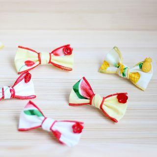 Fruit Print Bow Hair Clip