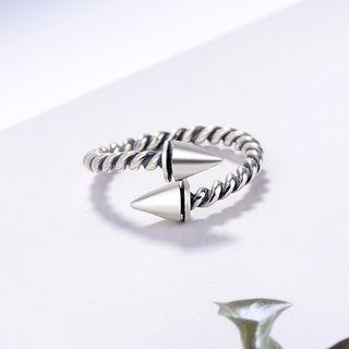 925 Sterling Silver Stud Open Ring Silver - One Size