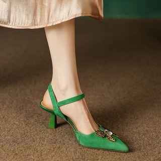 Butterfly Ankle-strap Pointy-toe High-heel Sandals