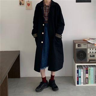 Long Trench Coat Black - One Size