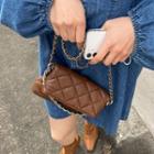 Chain-strap Flap Quilted Crossbody Bag