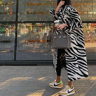 Zebra Print Single-breasted Jacket / Coat