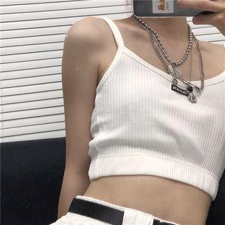 Spaghetti Strap Cropped Ribbed Top