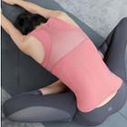 Sleeveless Mesh Paneled Sports Top / Cropped Yoga Pants / Set