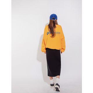 Plus Size H-line Long Knit Skirt