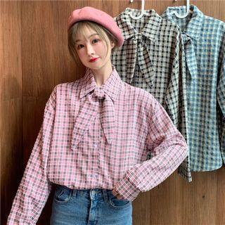 Check Bow Shirt