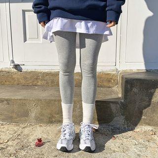 Fleece-lined Cotton Leggings