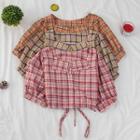 Cropped Plaid Top
