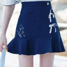 Bow A-line Mini Skirt