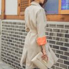 Color-block Linen Jacket