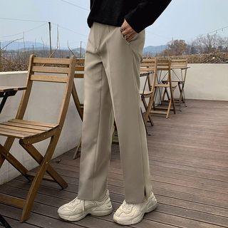 Slit Straight Leg Dress Pants