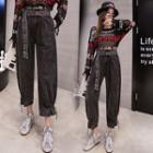 Cropped High Waist Baggy Jeans
