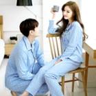 Couple Matching Loungewear Set: Long-sleeve Printed Shirt + Pants