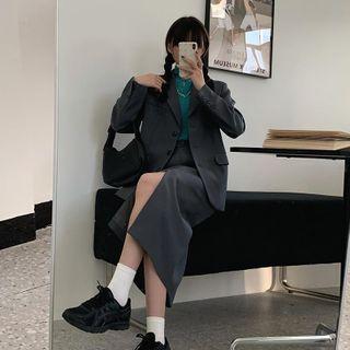 Blazer / Midi A-line Skirt