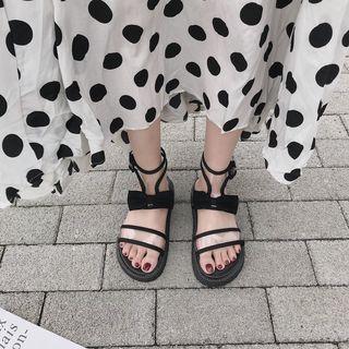 Transparent Strap Platform Sandals