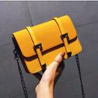Double Buckled Chain Strap Crossbody Bag