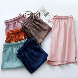 Plain Drawstring Lounge Shorts