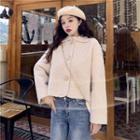 Genuine Shearling Buttoned Jacket Off-white - One Size