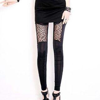 Leopard Print Insert Leggings
