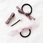 Bow Hair Tie / Hair Clip/ Faux Pearl Hair Pin