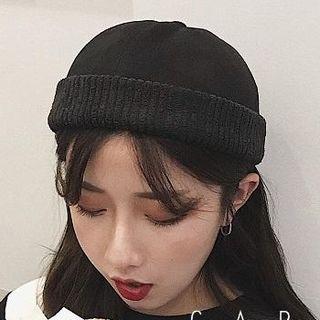 Faux Suede Brimless Cap