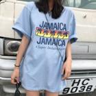 Short-sleeve Print Oversized T-shirt