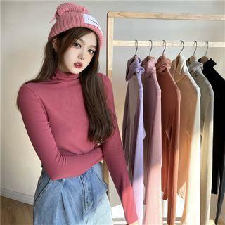 Turtleneck Slim-fit T-shirt In 7 Colors