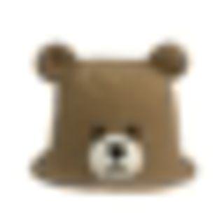 Bear Beanie Brown - M