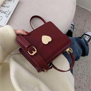 Heart Buckle Flap Crossbody Bag
