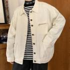 Denim Shirt Jacket Off-white - One Size