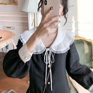 Long-sleeve Peter-pan Collar Dress